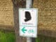 Hinweisschild Goetheradweg