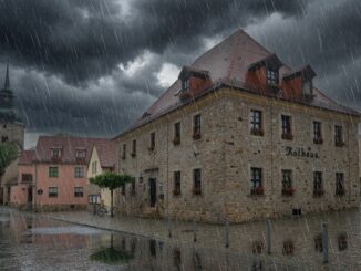 Bad Lauchstädt im Regen