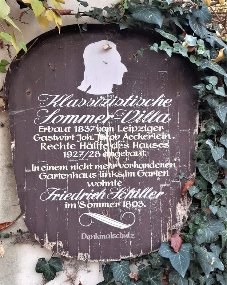 Informationstafel zur Sommervilla Aeckerleins Haus